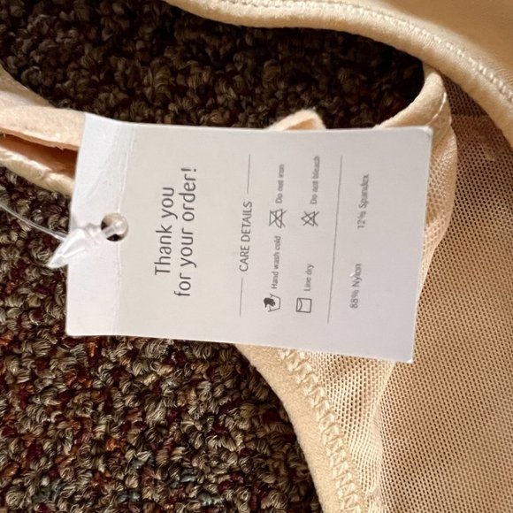 Embraced NWT 3XL front clasp racerback bra hook and eye loop pink tan - Picture 4 of 6